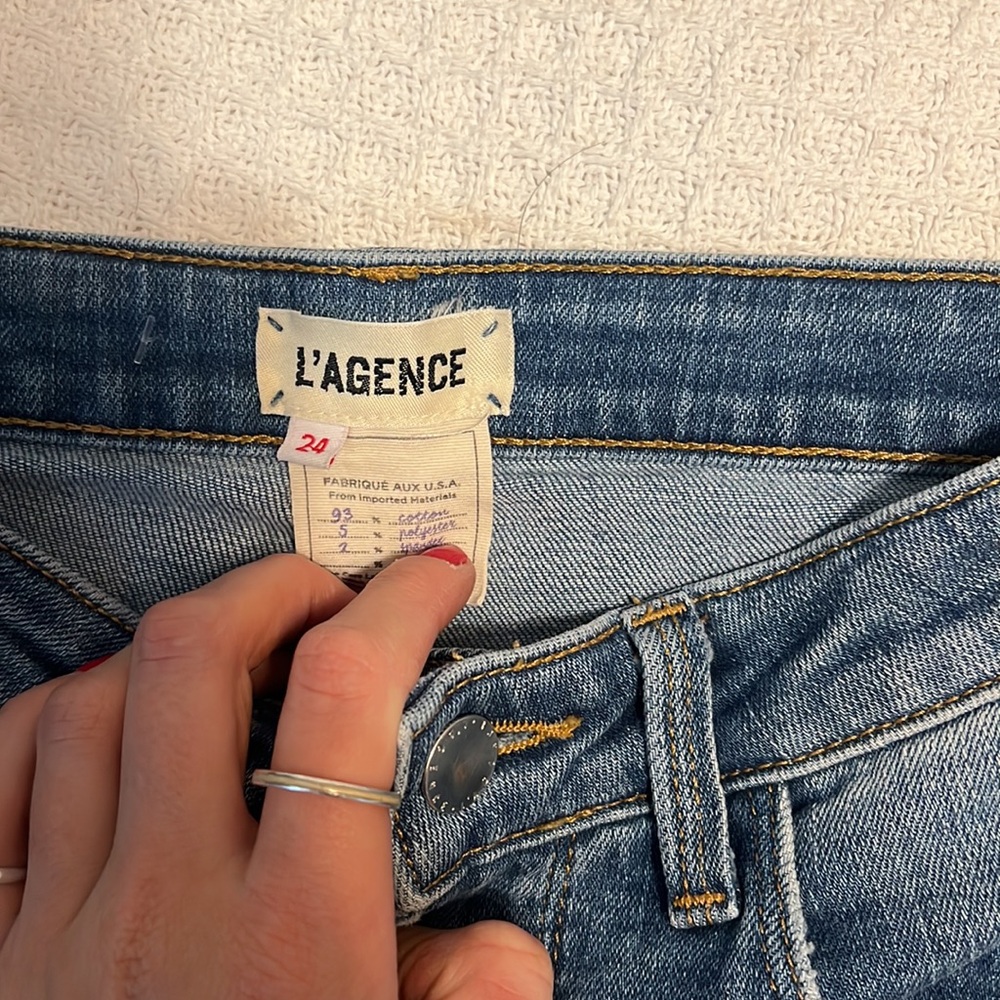 L’AGENCE Luna high rise straight droit jeans size 24 - Picture 2 of 5